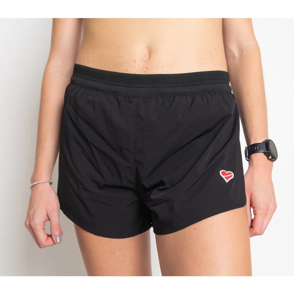 Heartbreak women's Bear cage 2'' High split shorts black‎ size Large